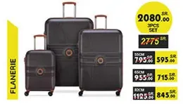 3-piece luggage set with durable design.