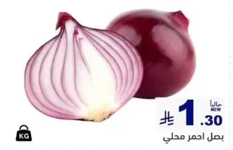 بصل احمر محلي.