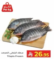 سمك البلطي المجمد.