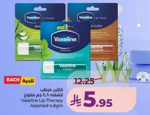 فازلين مرطب للشفتين 4.8 جرام متنوع