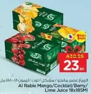 عصير الرابي مانجو/كوكتيل/توت/ليمون 18x185مل