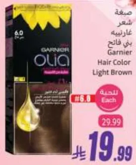 صبغه شعر غارنيه بني فاتح