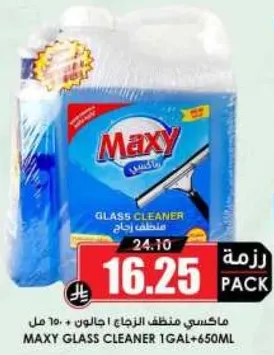 ماكسي منظف الزجاج | ١ جالون + ٦٥٠ مل