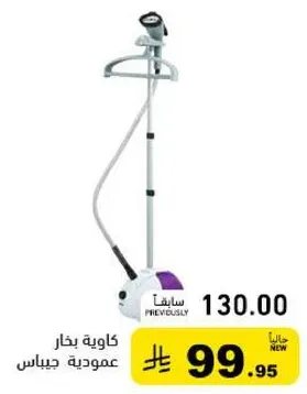 Steam iron with a vertical design.