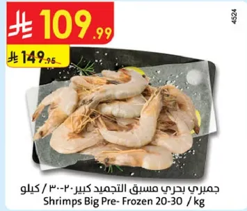 جمبري بحري مسبق تجميد كبير 20-30 كيلو