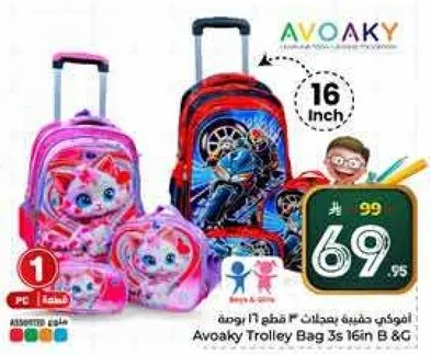 Avoaky Trolley Bag 3 pieces 16 inch.