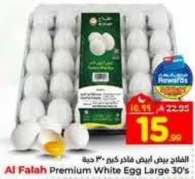 Al Falah Premium White Egg Large 30's