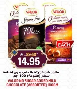 فالور شوكولاته بالحليب بدون سكر 100 جرام