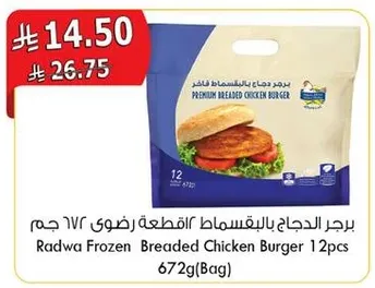 برجر دجاج بالبقسماط 12 قطعه 672 جرام