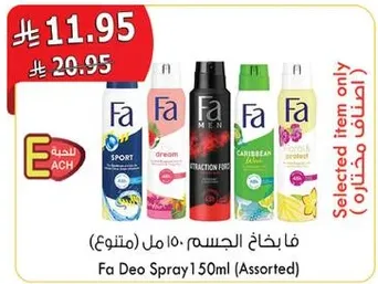 Fa Deo Spray 150ml (Assorted)