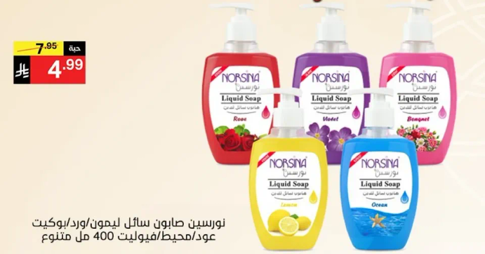 صابون سايل نرسينا لليدين/الجسم/الوجه، 400 مل assorted.