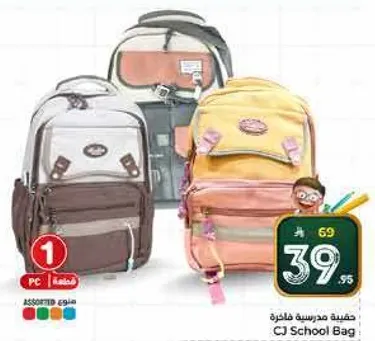 School bag with multiple compartments.