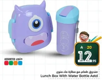 Lunch Box With Water Bottle Assorted
