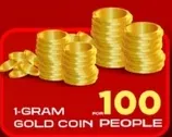 عمله ذهبيه بوزن 1 جرام للناس.