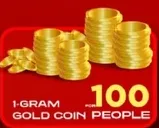 عمله ذهبيه بوزن 1 جرام للناس.