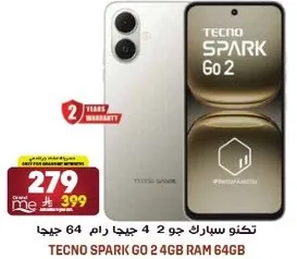 TECNO SPARK GO 2 with 4GB RAM and 64GB storage.