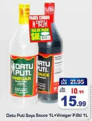 Datu Putu Soya Sauce 1L + Vinegar P.Btl 1L