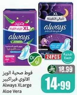 فوط صحيه الويز XL الالوي فيرا كبير