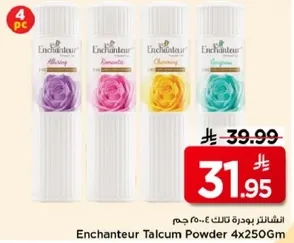 Enchanteur Talcum Powder 4x250g