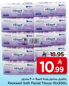 Packwell Soft Facial Tissue 10x300