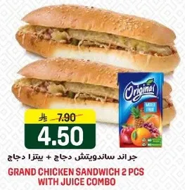 جراند ساندويتش دجاج 2 بيترا دجاج