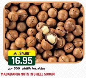 مكاديميا بالقشر 500 جرام.