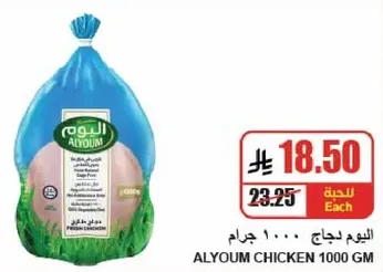 اليوم دجاج 1000 جرام