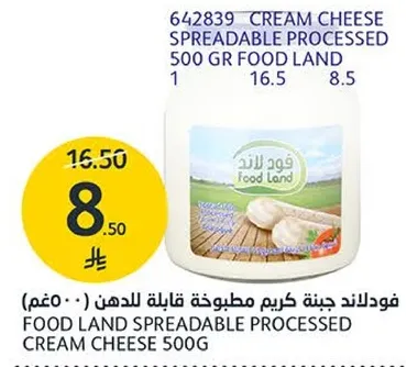 فودلاند جبنه كريمه مطبوخه قابله للدهن 500 جرام
