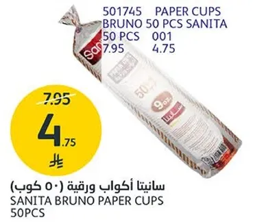 سانيتا برونو اكواب ورقيه 50 كوب