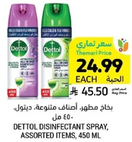 بخاخ مطهر، اصناف متنوعه، ديتول، 450 مل.