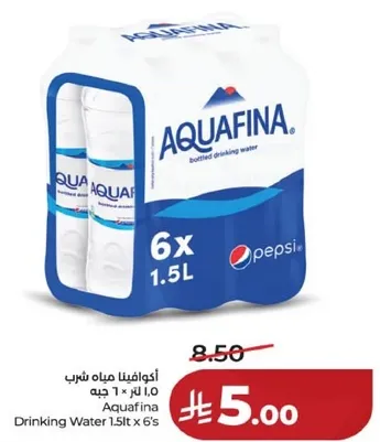 اكوافينا مياه شرب 1.0 لتر × 6 حبه