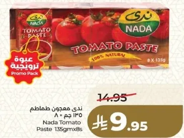 ندي معجون طماطم 135 جرام × 8