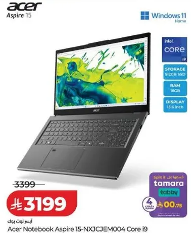 Acer Notebook Aspire 15-NXJCJEM004 Core i9