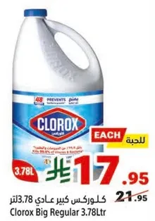 كلوركس كبير عادي 3.78 لتر