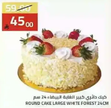 كيك دانيزي كبير الغابه البيضاء 24 سم