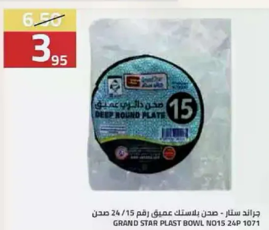 صحن بلاستيك عميق رقم 15، 24 صحن.