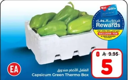 الفلفل الاخضر صندوق