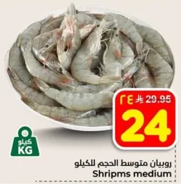 روبيان متوسط الحجم للكيلو