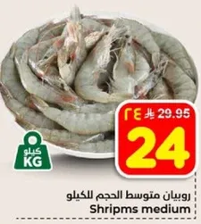 روبيان متوسط الحجم للكيلو