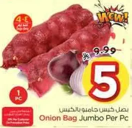 كيس بصل كبير لكل قطعه