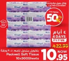 باكويل مناديل ناعمه 10×300 ورقه