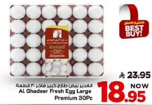 بيض الغدير الطازج كبير فاخره 30 قطعه