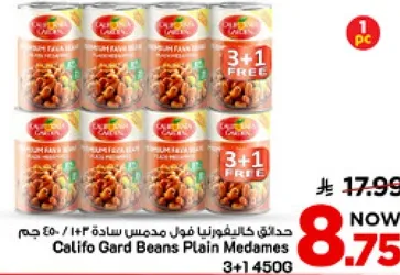 حدايق كاليفورنيا فول مدمس ساده 450 جرام 3+1 مجاني