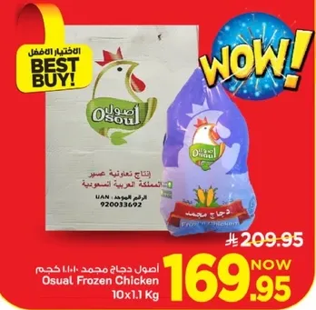 اصـول دجاج مجمد 10×1.1 كجم