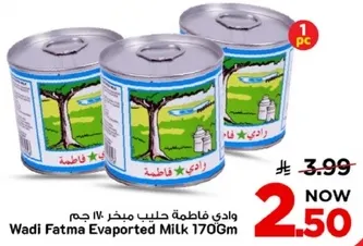 وادي فاطمه حليب مبخر 170 جرام