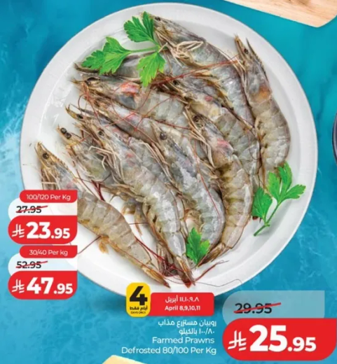 روبيان مجمد مدابغ 80-100 للكيلو