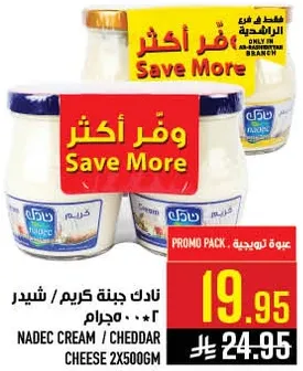 نايدك جبنه كريم / شيدر 2 × 500 جرام