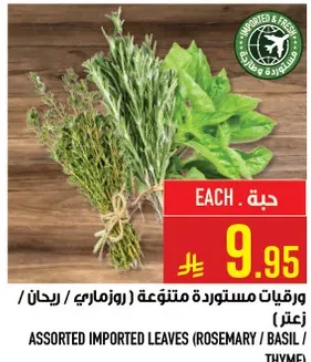 Assorted imported leaves (Rosemary / Basil / Thyme)
