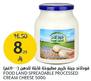 Food Land Spreadable Processed Cream Cheese 500g