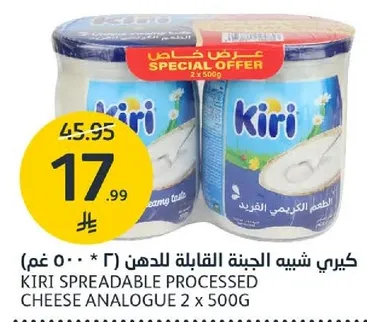 كيري شبيه الجبنه القابله للدهن (2 × 500 غم)